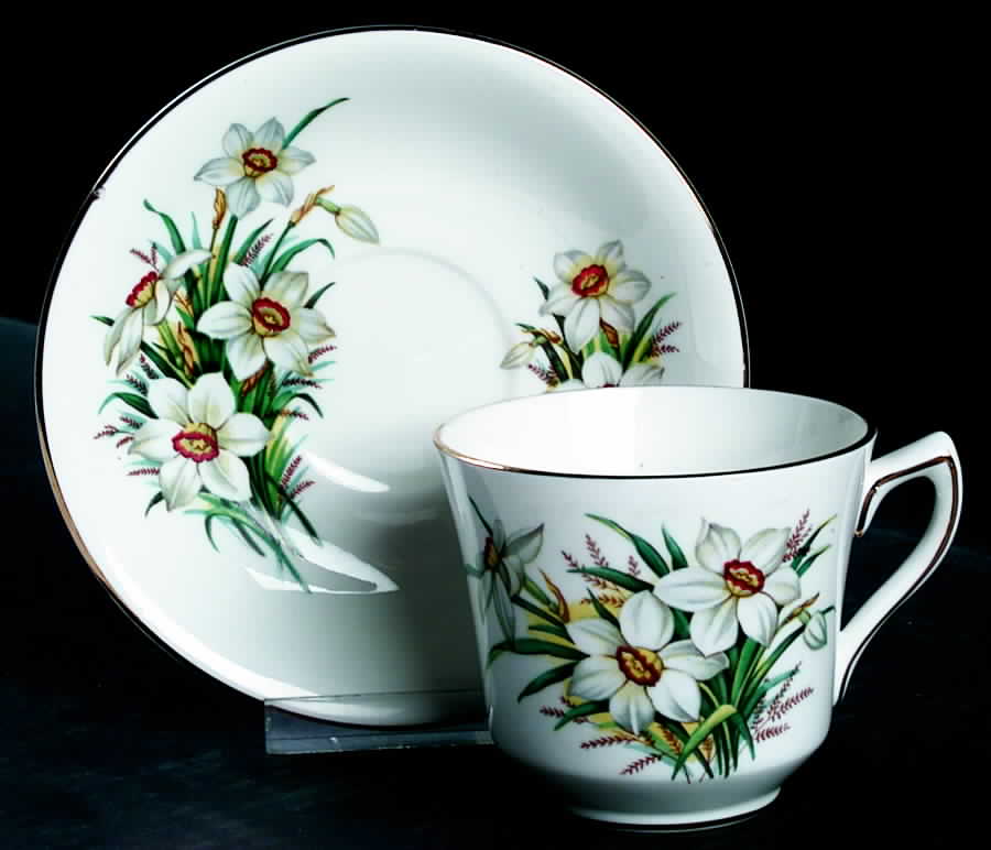 7181 Flat Cup & Saucer Set by Elizabethan-1