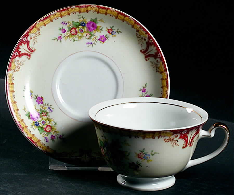 ESO19 Footed Cup & Saucer Set by ESCO (Japan)-1