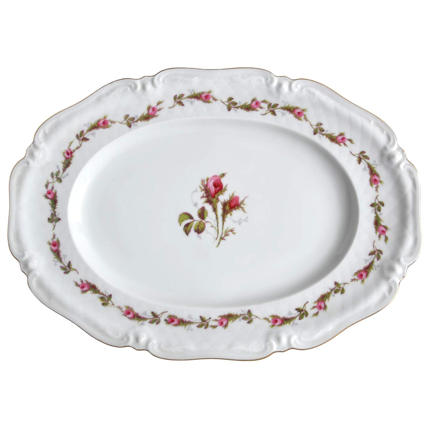 P485 (Scalloped) 12" Oval Serving Platter by Eschenbach-1