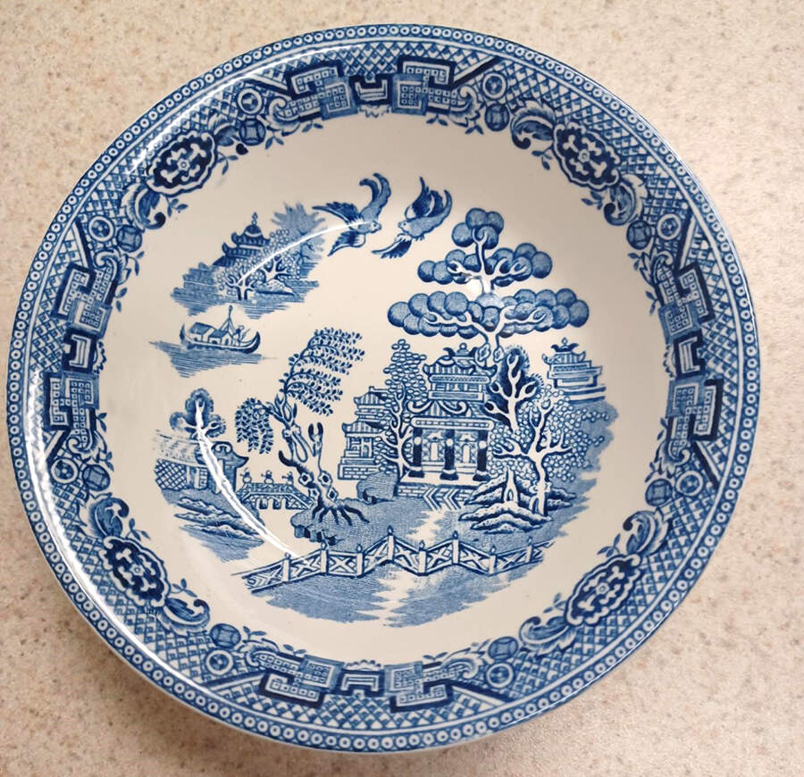Old Willow Fruit/Dessert (Sauce) Bowl by Empire Porcelain -1