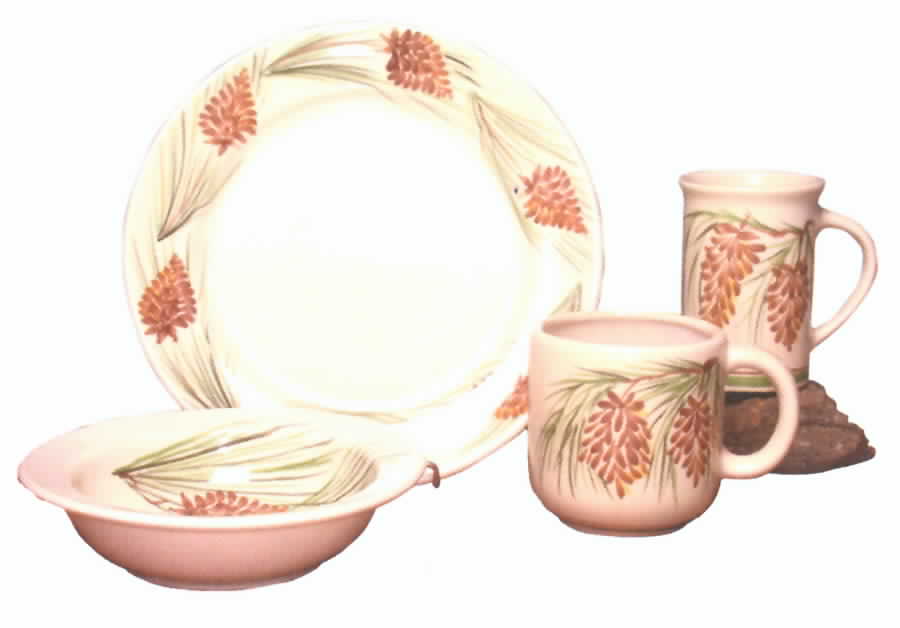 Pinecones Dinner Plate by Emerson Creek Pottery-1