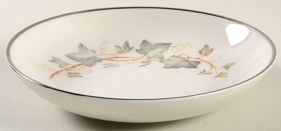 EMB76 (Platinum Trim) Fruit/Dessert (Sauce) Bowl by Embassy (American)-1