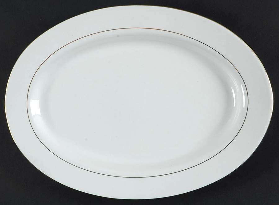 Simplicity Gold 14" Oval Serving Platter by Excel-1