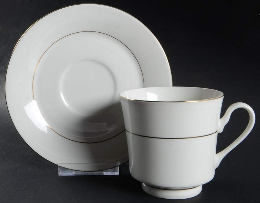 Simplicity Gold Footed Cup & Saucer Set by Excel-1