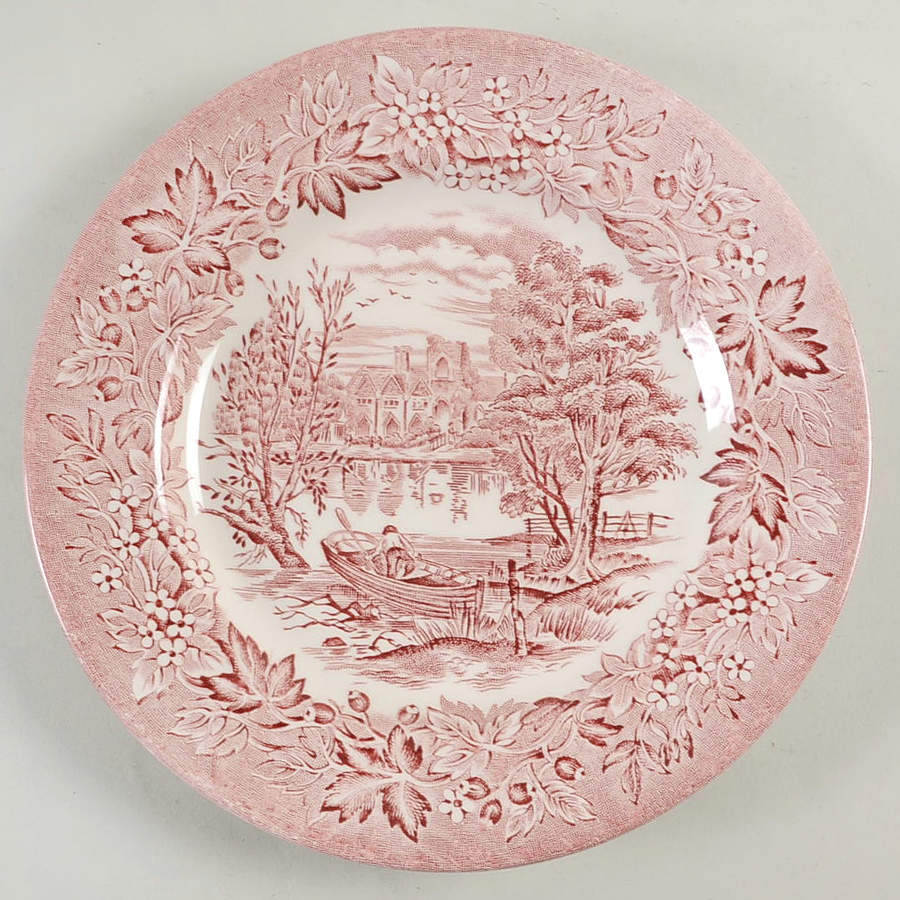 Castles Red Bread & Butter Plate by English Ironstone Tableware-1
