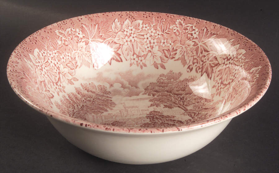 Castles Red 8" Round Vegetable Bowl by English Ironstone Tableware-1