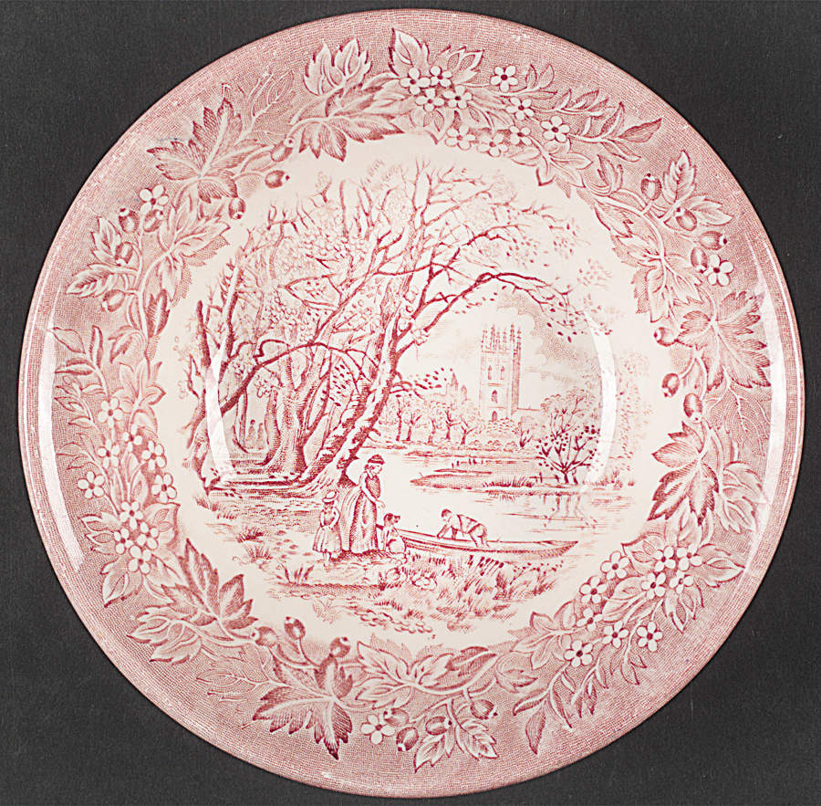 Castles Red Coupe Cereal Bowl by English Ironstone Tableware-1