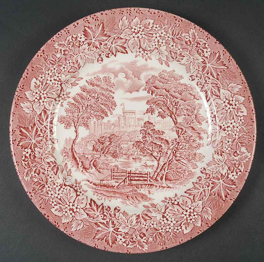 Castles Red Dinner Plate by English Ironstone Tableware-1