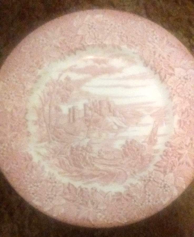 Castles Red Luncheon Plate by English Ironstone Tableware-1