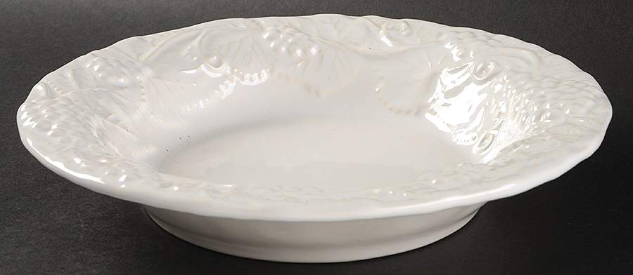 Grape Leaf Large Rim Soup Bowl by Euro Ceramica-1