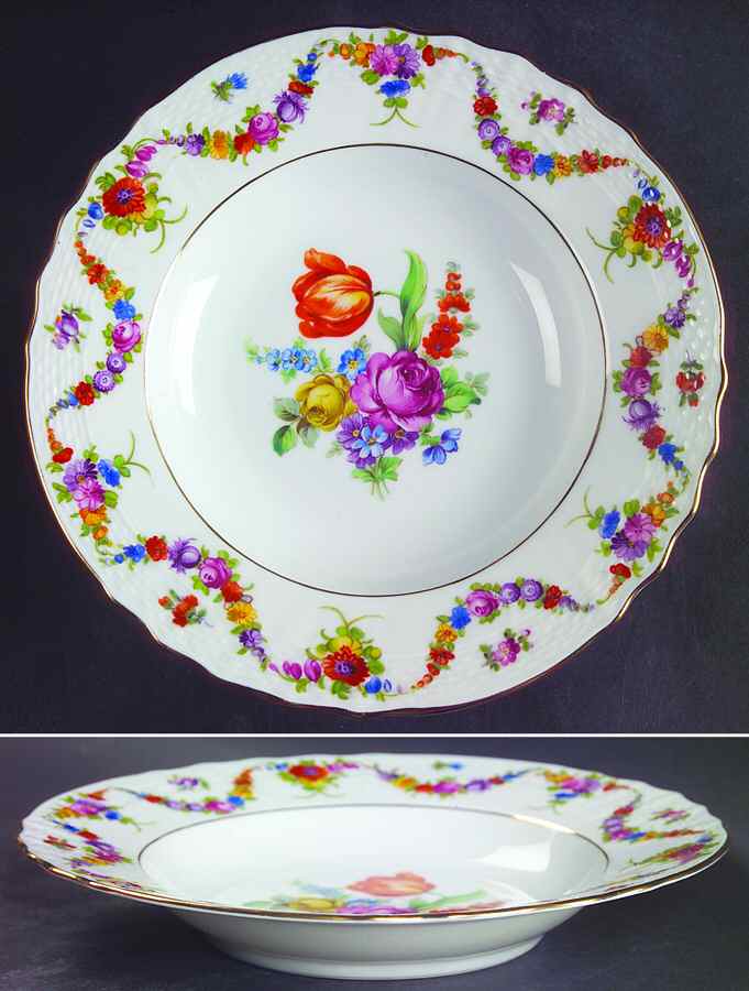 9954-919 (White, Basketweave) Rim Soup Bowl by Epiag-1