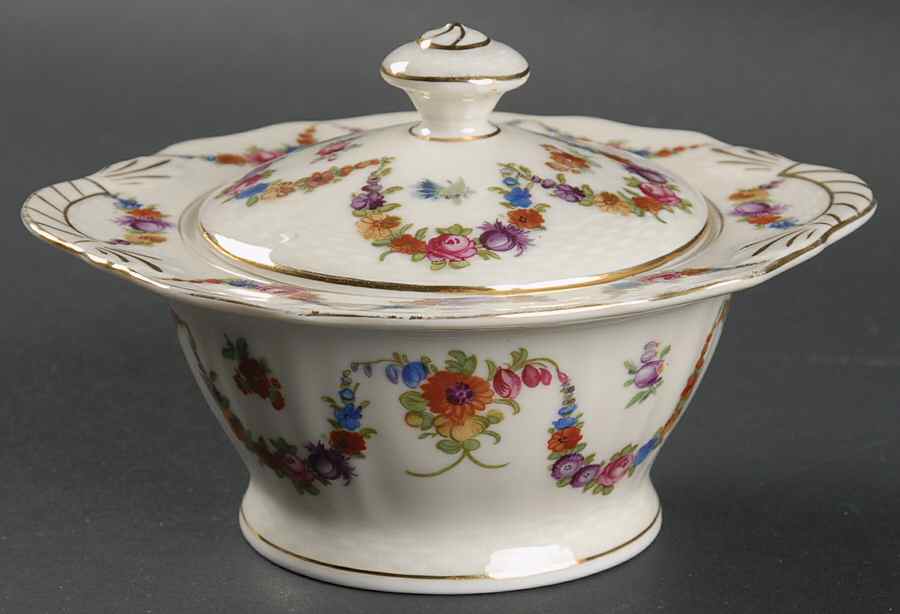 9954-9195 (Cream, Basketweave) Sugar Bowl & Lid by Epiag-1
