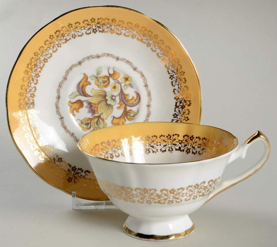 Versailles Yellow Footed Cup & Saucer Set by Elizabethan-1