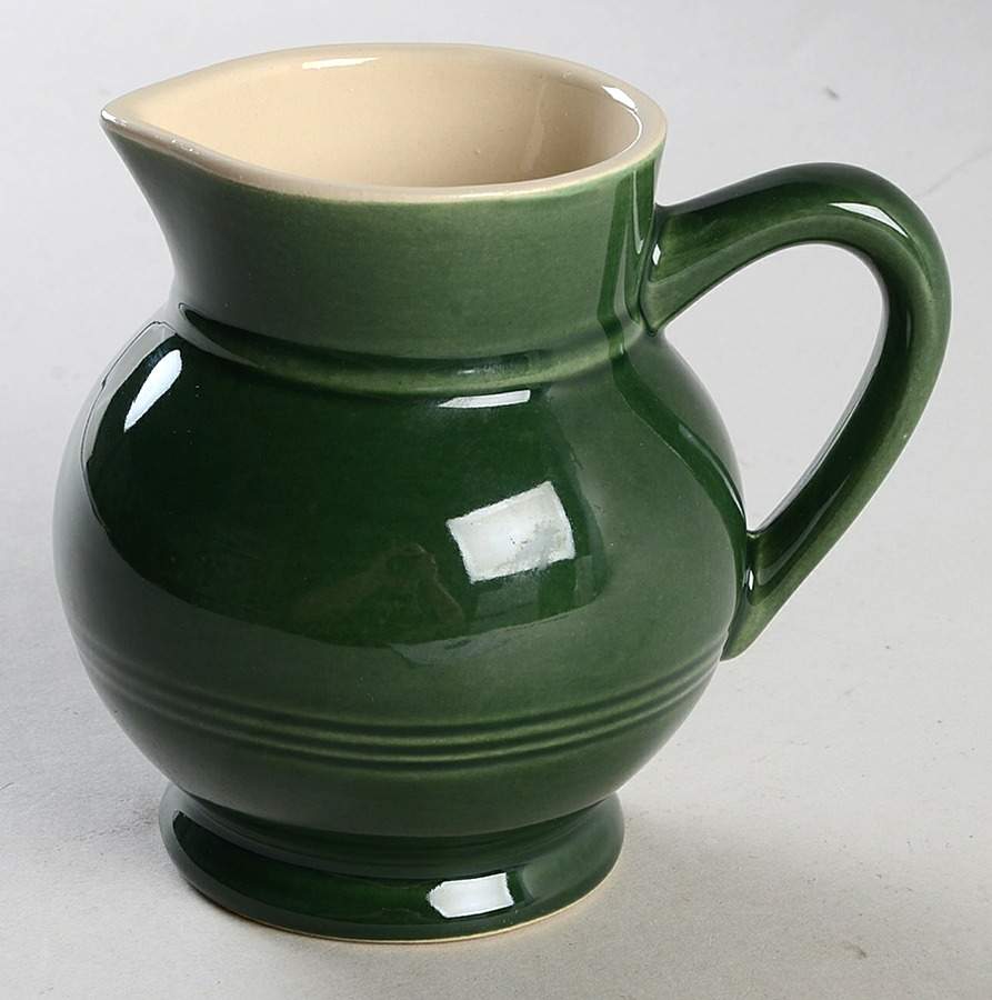 Le Potier Green (Olive) Creamer by Emile Henry-1