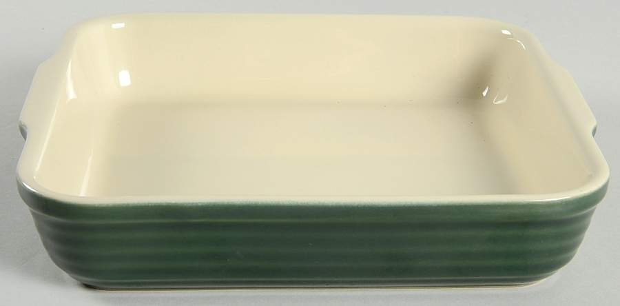 Le Potier Green (Olive) 9" Square Baker by Emile Henry-1