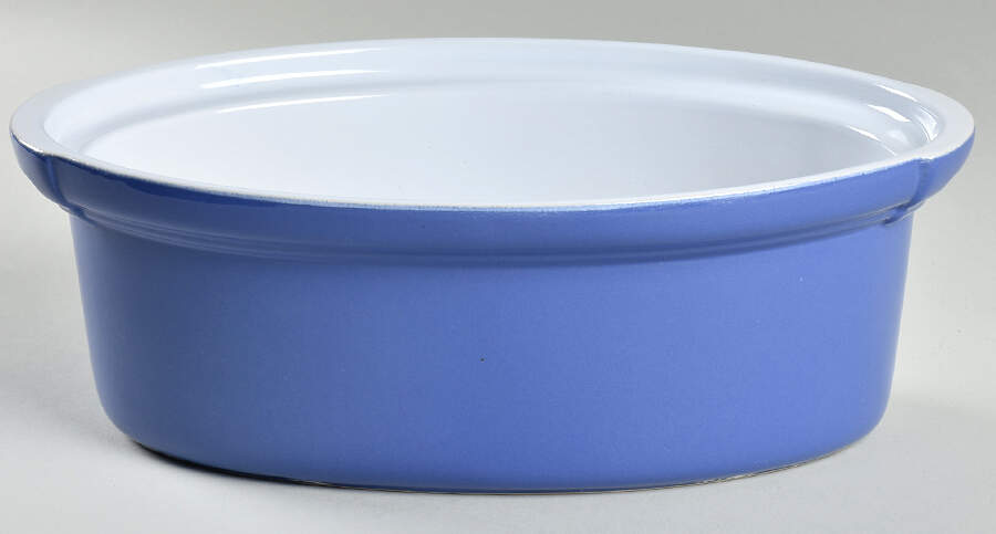 Azur (Blue) 2 Quart Oval Covered Casserole No Lid by Emile Henry-1