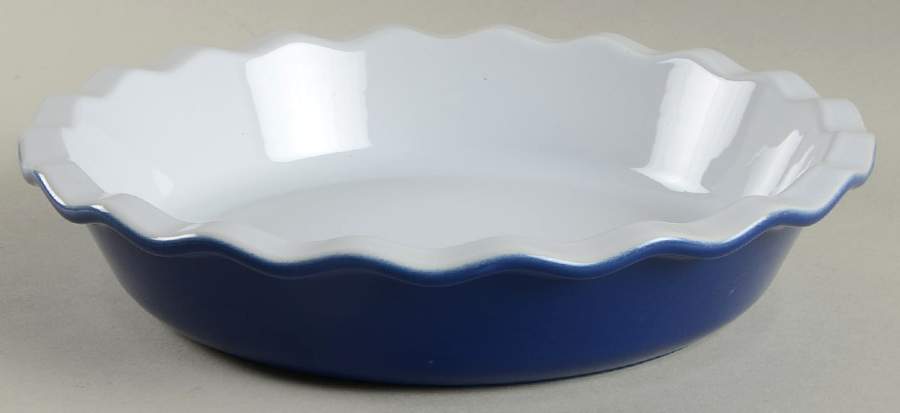 Azur (Blue) Pie Serving Plate & Plastic Lid by Emile Henry-1
