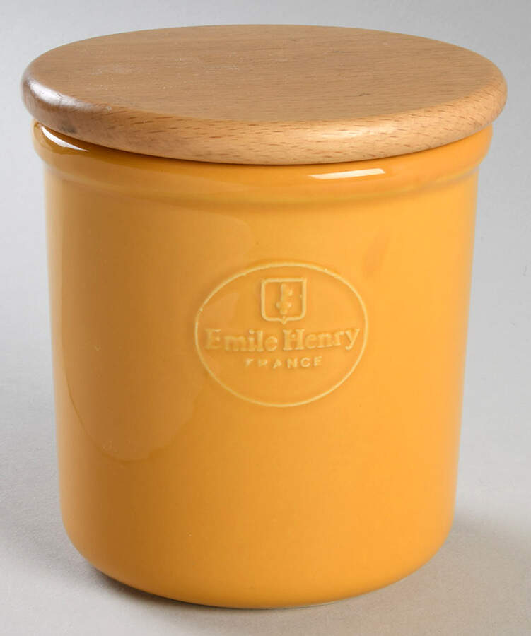 Citron Pastis (Yellow) Large Spice Jar & Lid by Emile Henry-1