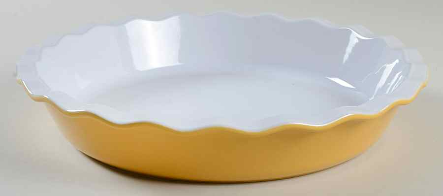 Citron Pastis (Yellow) 12" Pie Baking Plate by Emile Henry-1