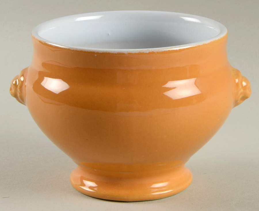 Citron Pastis (Yellow) Footed Lion's Head Soup Bowl by Emile Henry-1