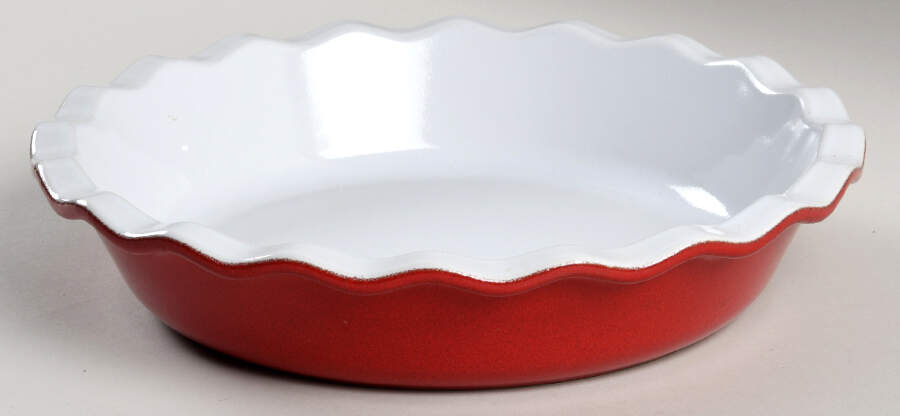 Cerise (Provencale Red) 10" Pie Baking Plate by Emile Henry-1