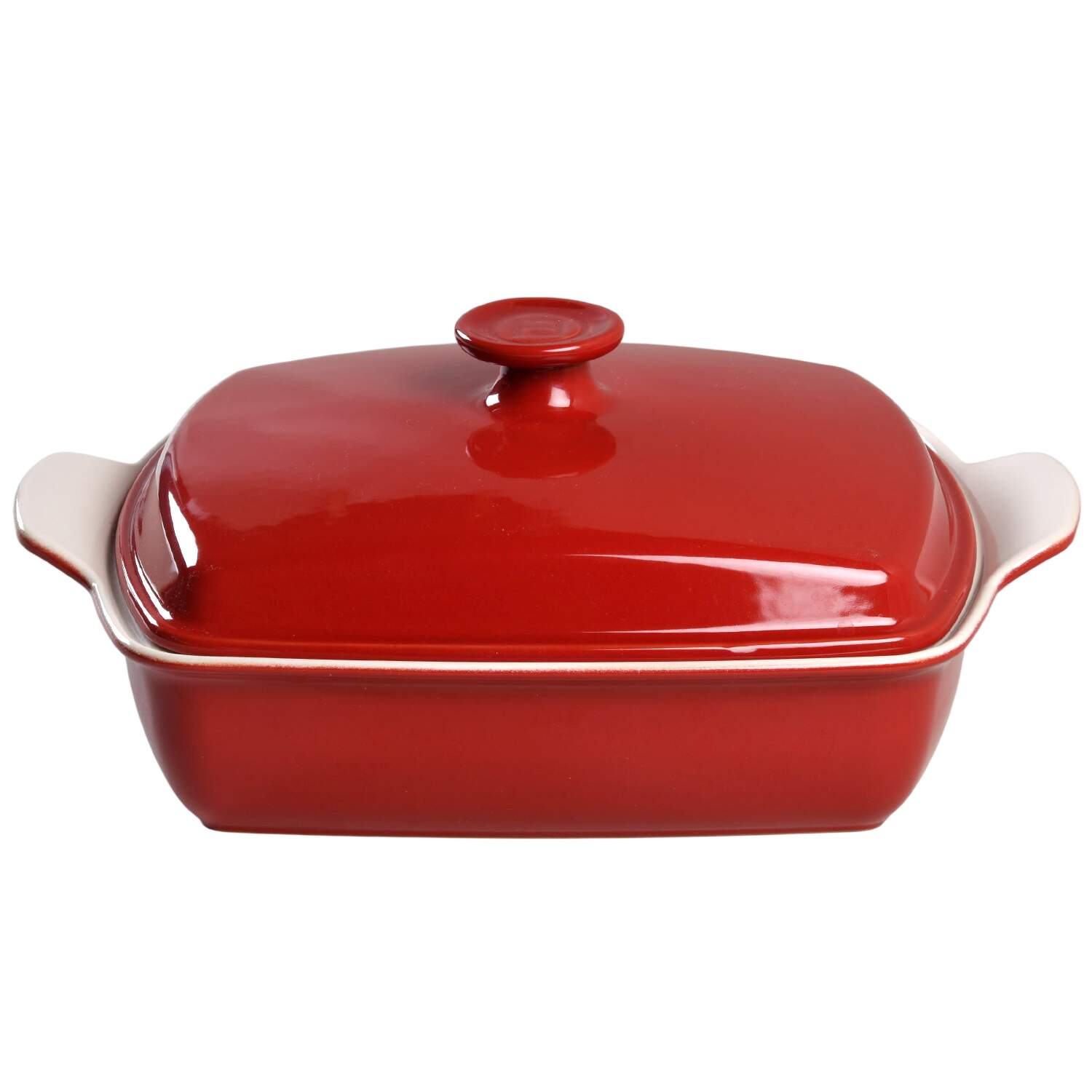 Cerise (Provencale Red) 2 Quart Rectangular Covered Casserole by Emile Henry-1