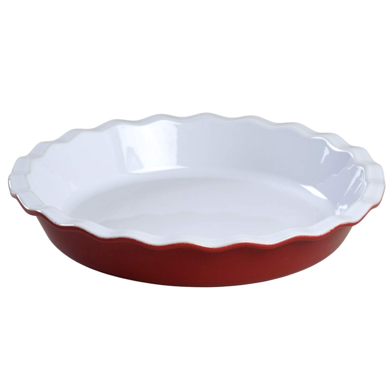 Cerise (Provencale Red) 12" Pie Baking Plate by Emile Henry-1