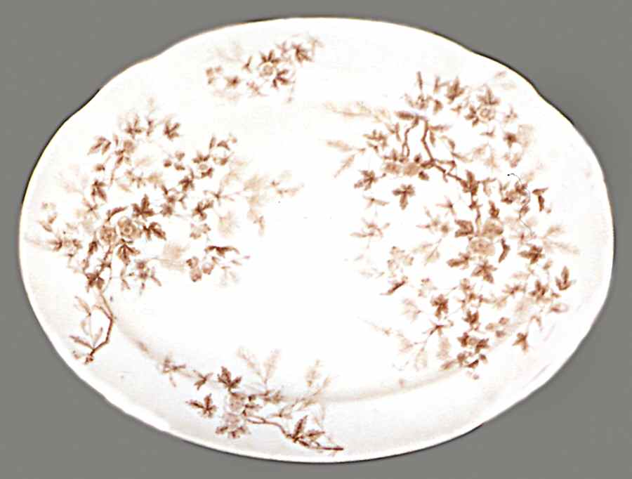 Sprays 12" Oval Serving Platter by James Edwards & Son-1