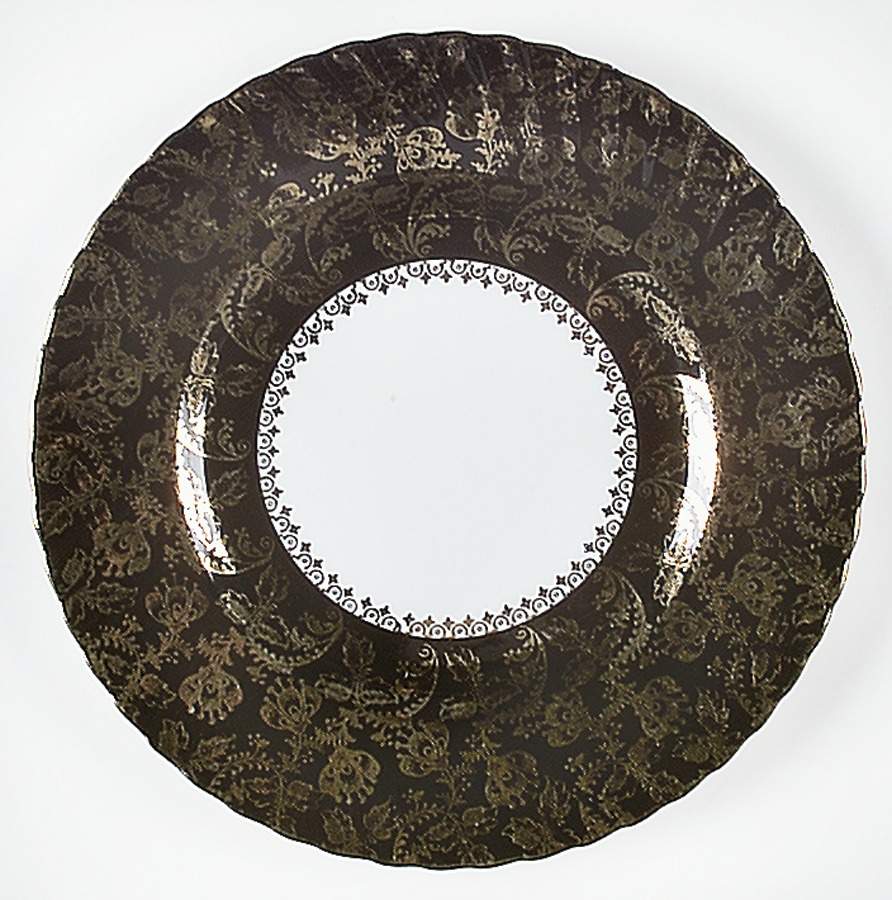 5222 Black Salad Plate by Elizabethan-1