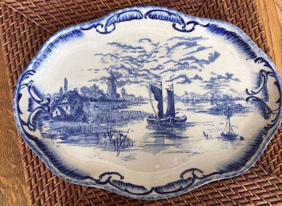 370-1904 14" Oval Serving Platter by Empire Porcelain -1