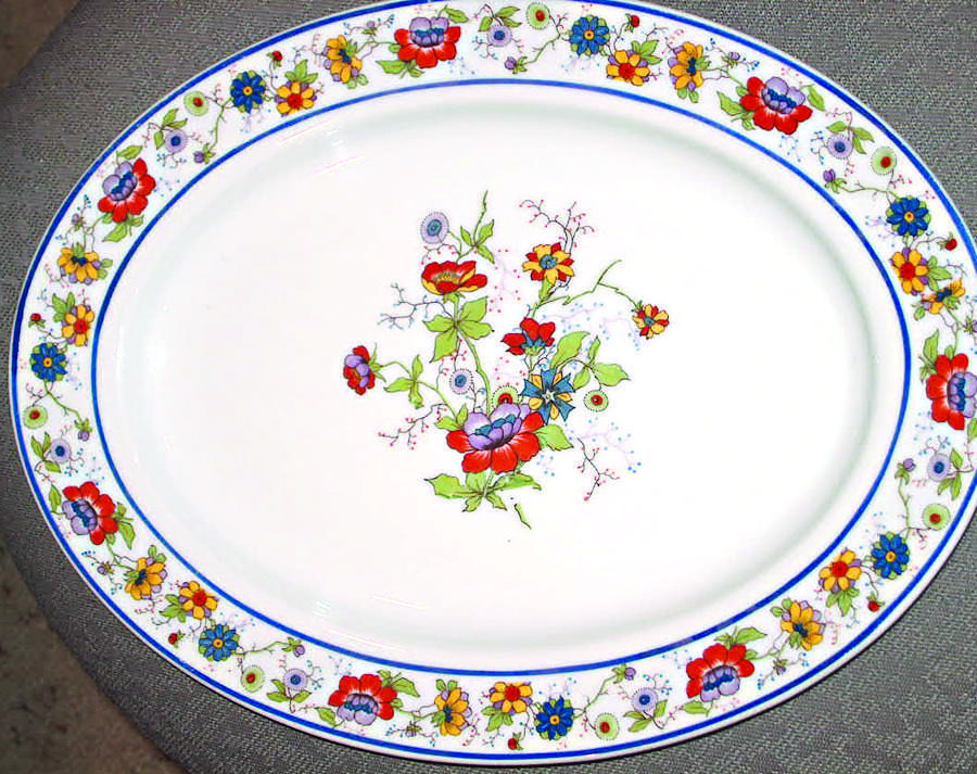EAM45 12" Oval Vegetable Bowl by E & A Muller-1