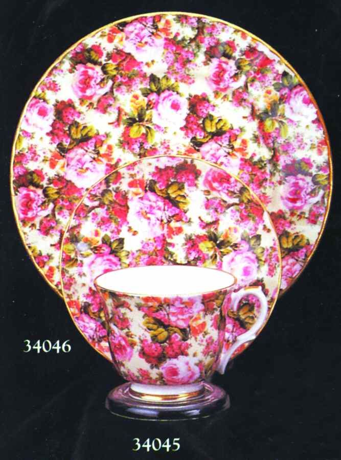 Laura Rose Chintz Collection Footed Cup & Saucer Set by Ebeling & Reuss (Erp)-1