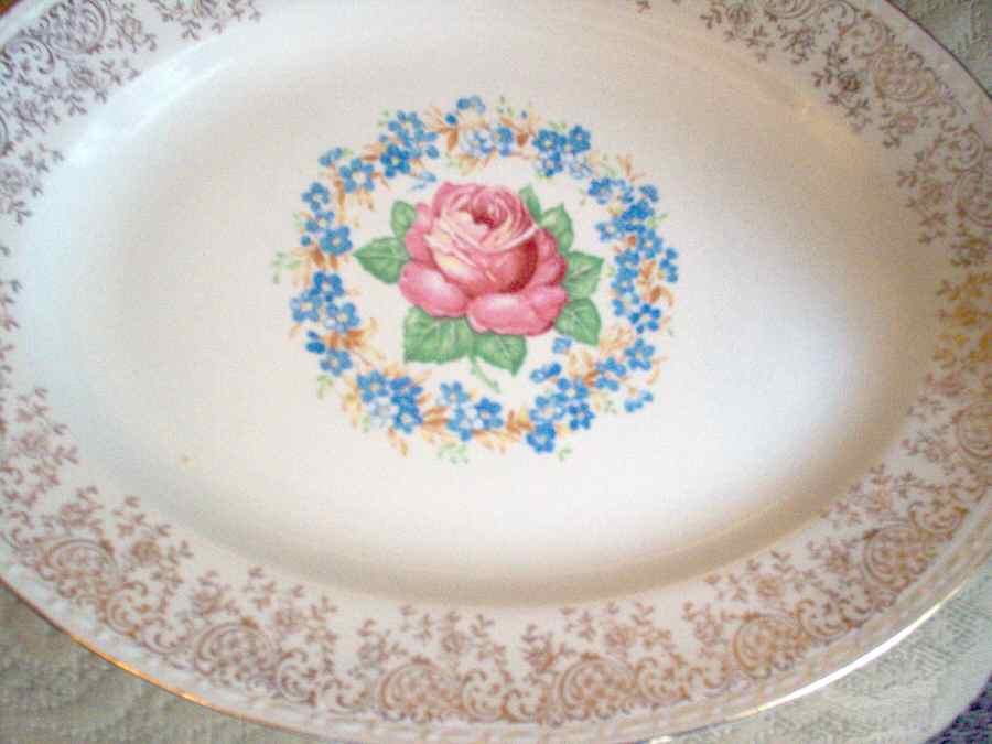 EAN26 12" Oval Serving Platter by Eastern China -1
