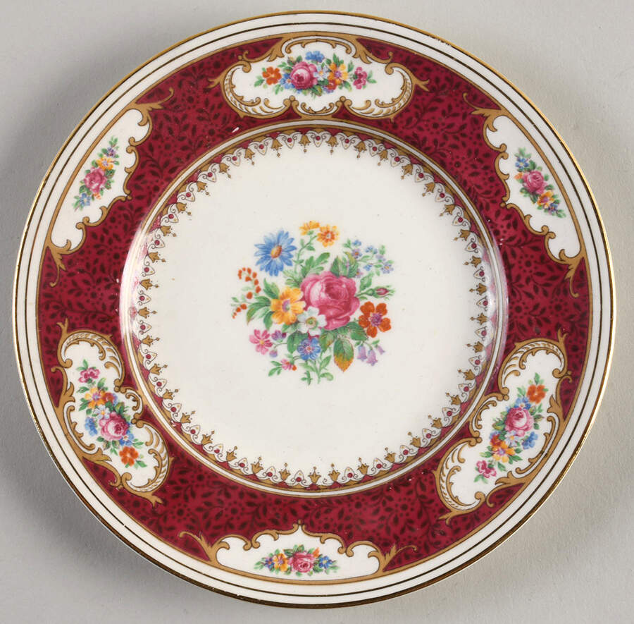Majestic Red Bread & Butter Plate by Empire Porcelain -1