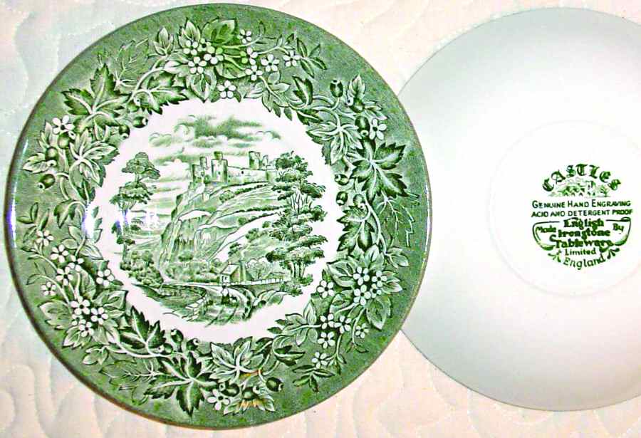 Castles Green Saucer by English Ironstone Tableware-1