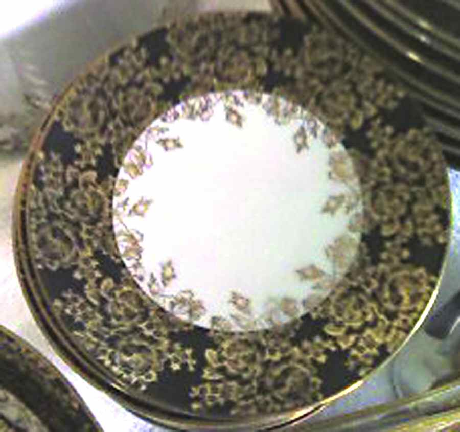 2783 Black Bread & Butter Plate by Eberthal-1