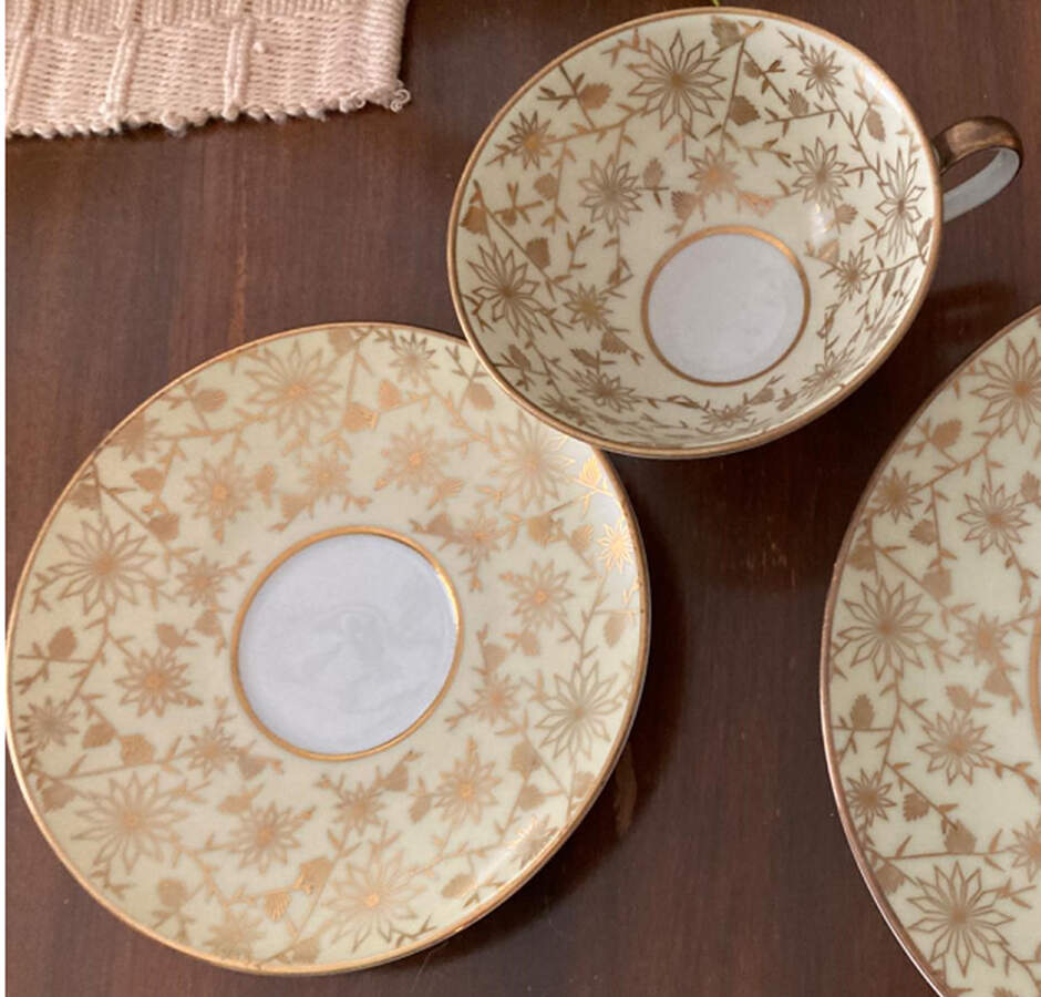 2642 Footed Cup & Saucer Set by Eberthal-1
