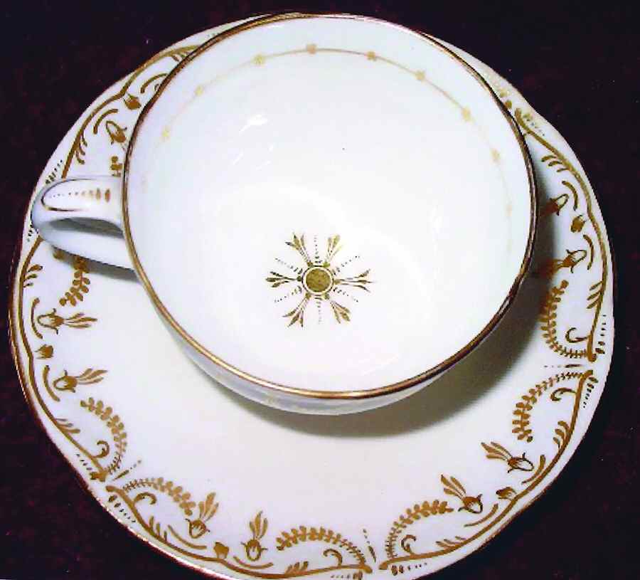 881 Footed Cup & Saucer Set by England-1