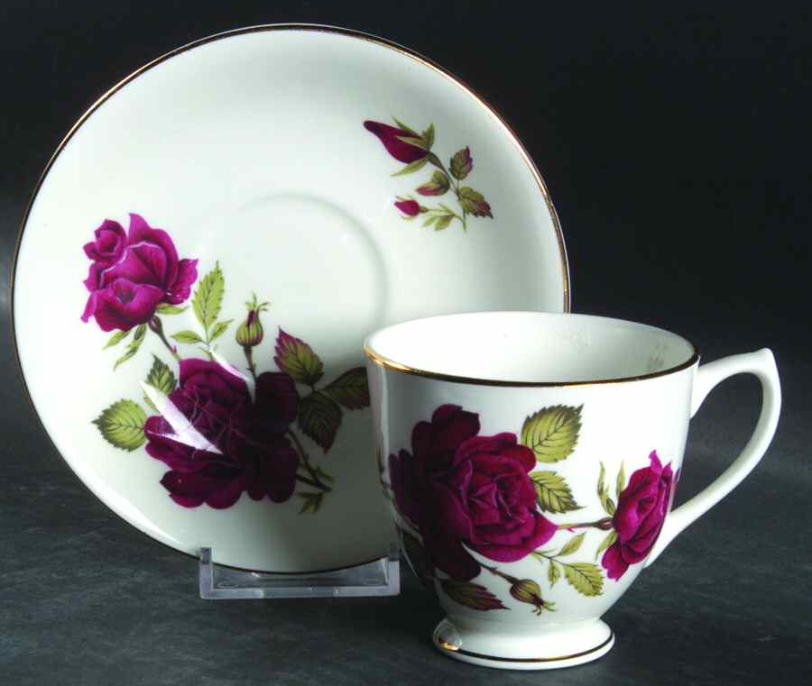 2229 Footed Cup & Saucer Set by Elizabethan-1