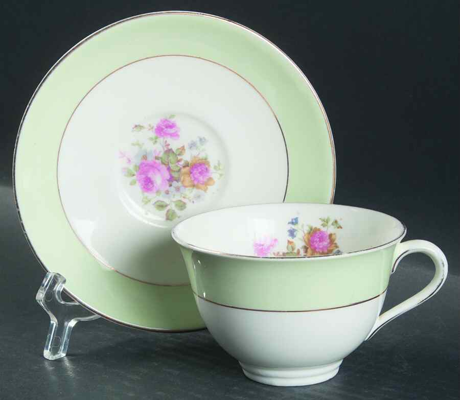 6334 Footed Cup & Saucer Set by Eidingers-1