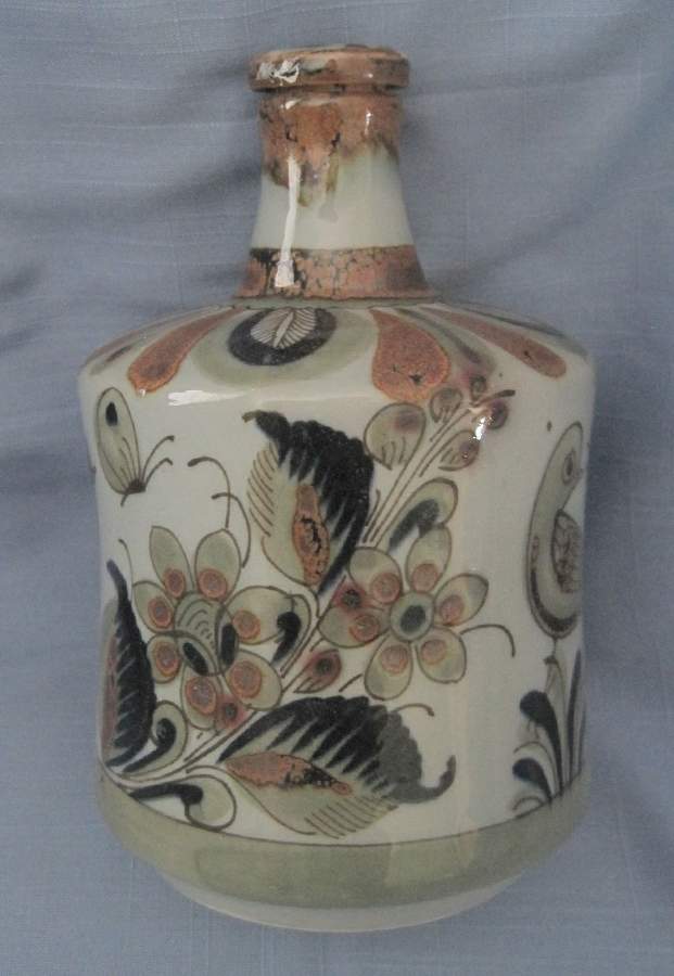 El Palomar Green Glassware Bottle No Cork Stopper by Ken Edwards Pottery-1