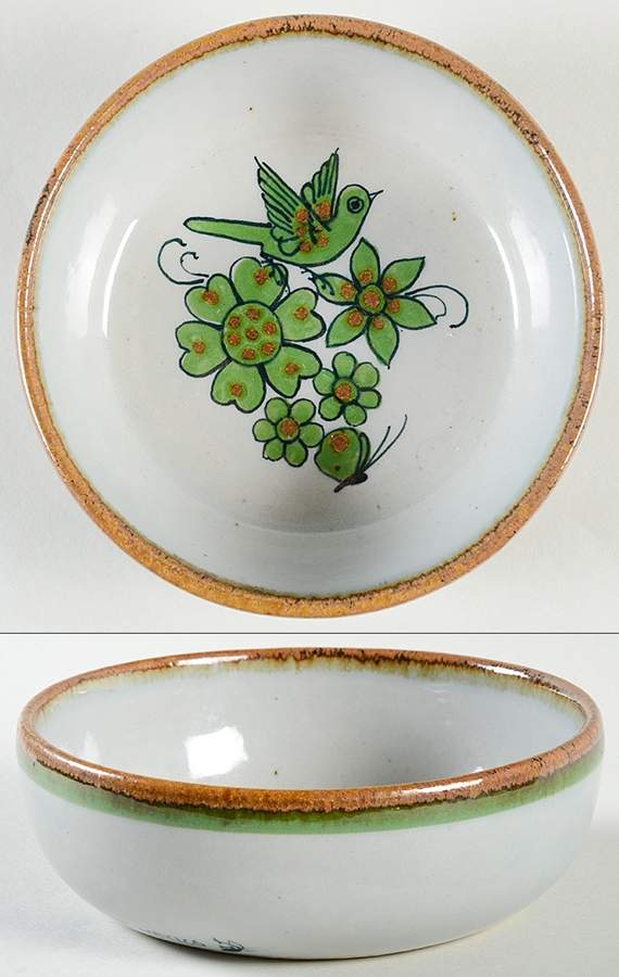 El Palomar Green Coupe Cereal Bowl by Ken Edwards Pottery-1