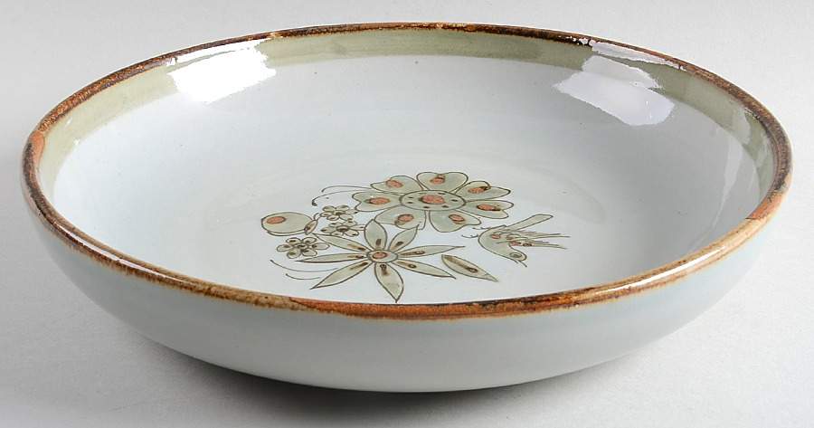 El Palomar Green 11" Shallow Round Bowl by Ken Edwards Pottery-1