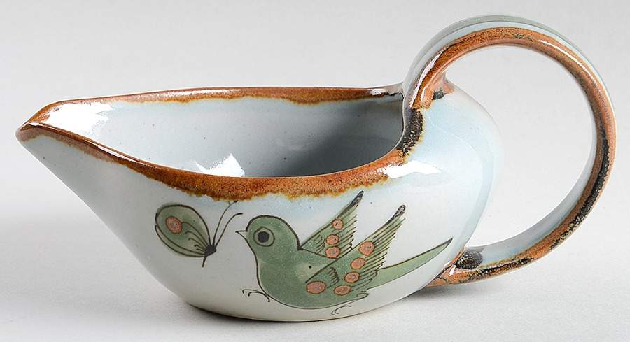 El Palomar Green Gravy Boat by Ken Edwards Pottery-1