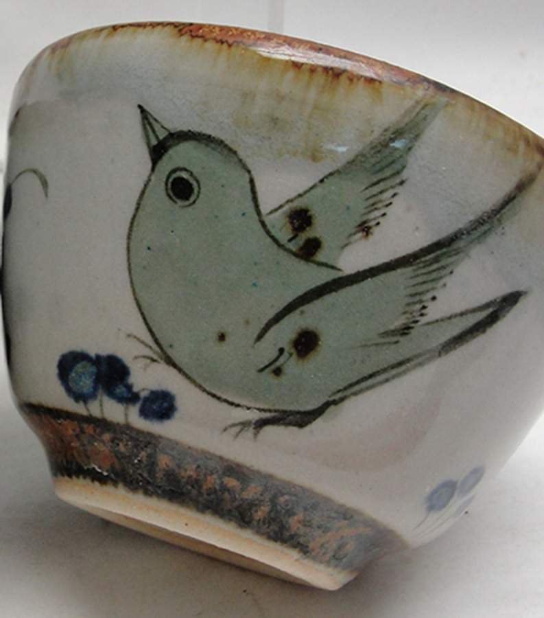 El Palomar Green Custard Cup by Ken Edwards Pottery-1