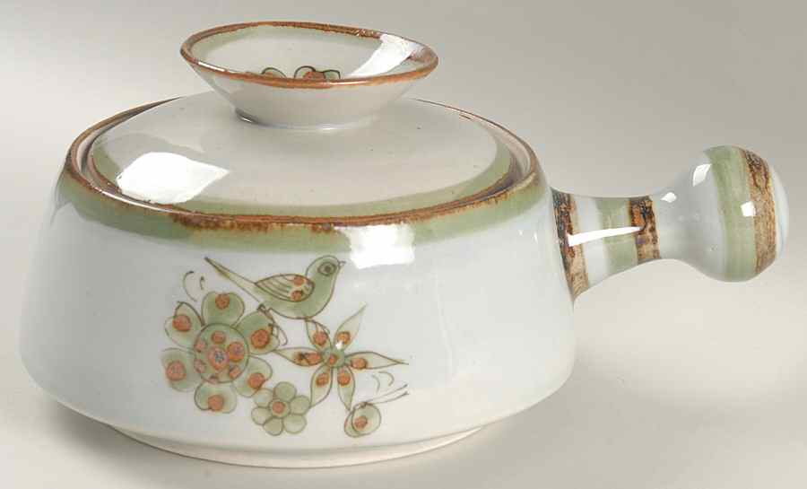 El Palomar Green 1.25 Qt Round Covered Casserole by Ken Edwards Pottery-1
