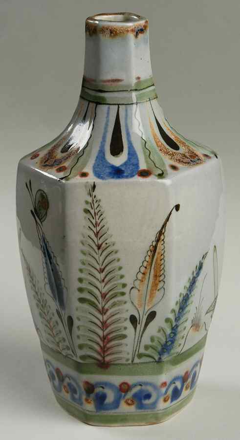 El Palomar Green Decanter No Stopper by Ken Edwards Pottery-1
