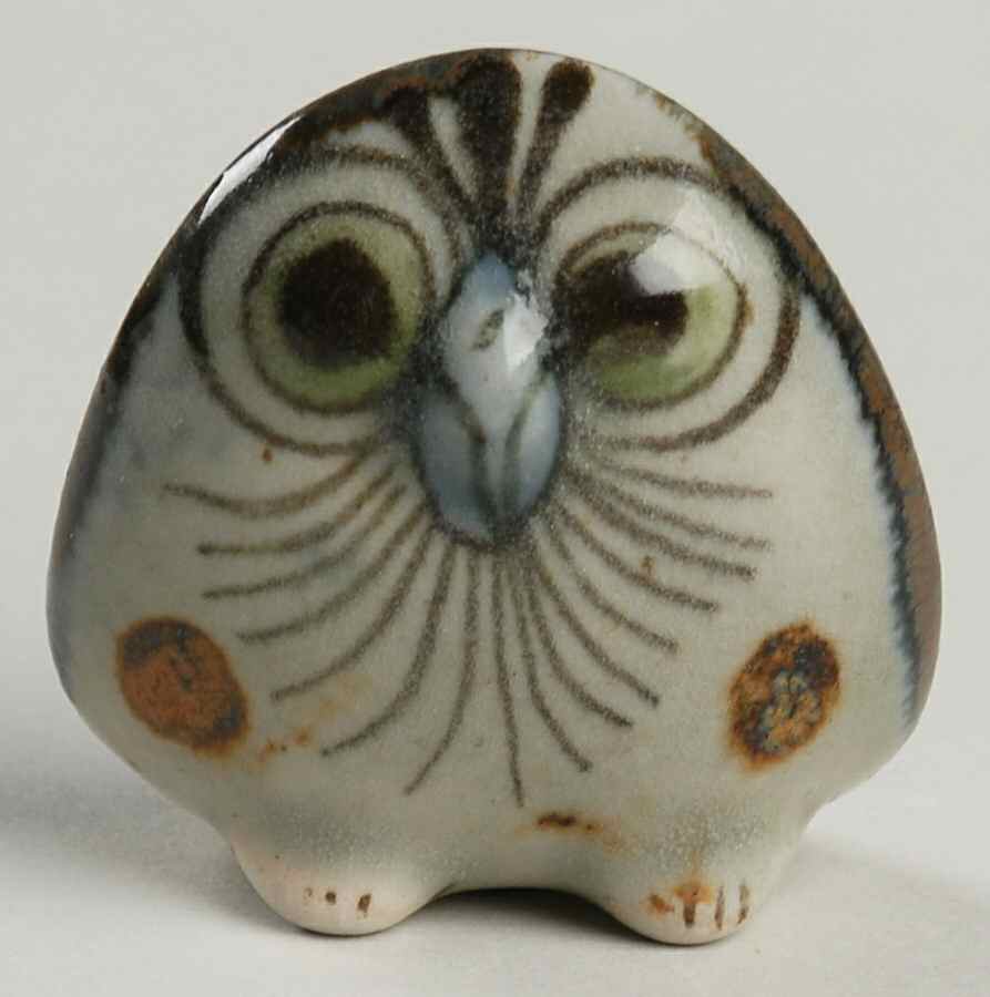 El Palomar Green Owl Figurine by Ken Edwards Pottery-1