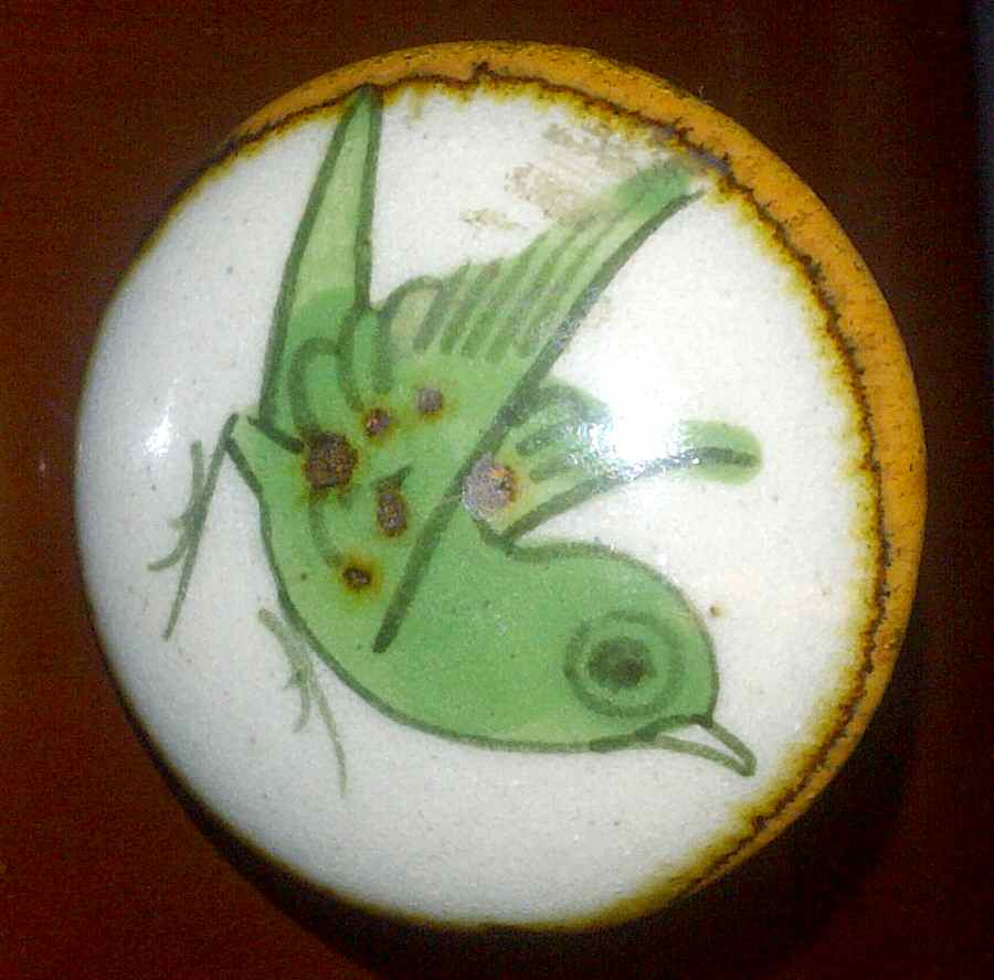 El Palomar Green Drawer/Cabinet Pull/Knob by Ken Edwards Pottery-1