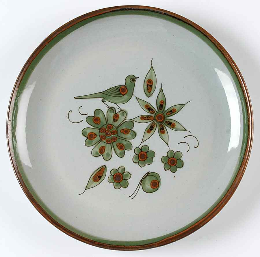 El Palomar Green Dinner Plate by Ken Edwards Pottery-1